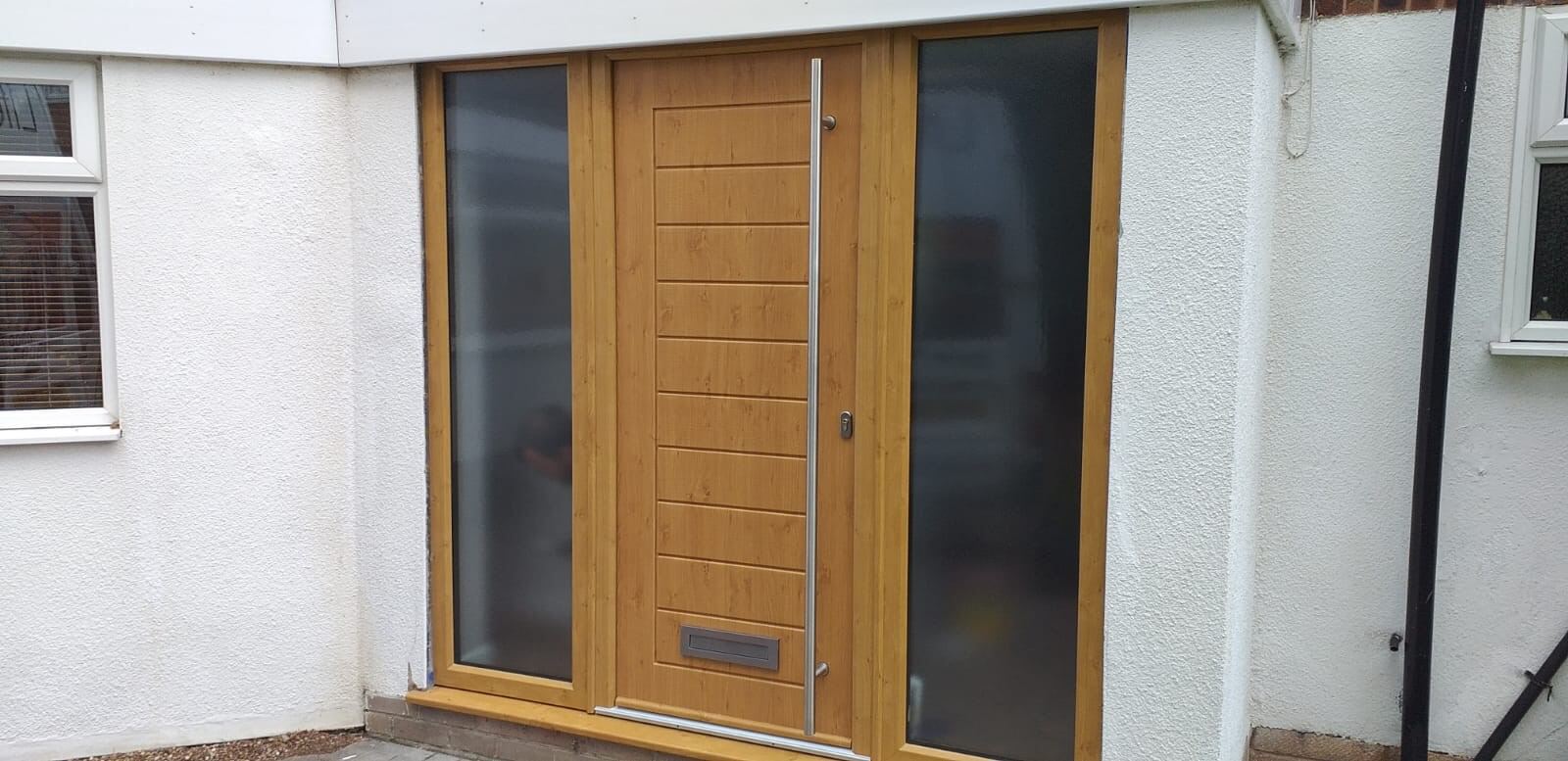brown composite front door