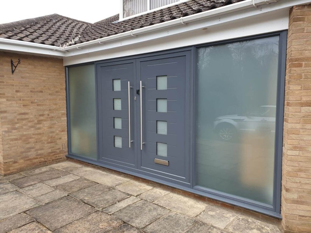 Grey Aluminium French Doors