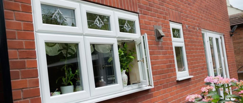 white casement windows