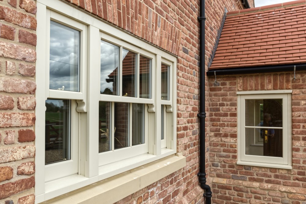 Timber windows walnut tree cottage