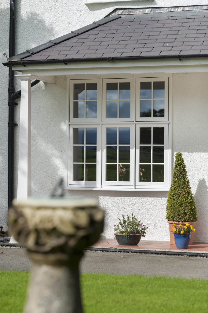 A white Residence 9 window