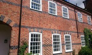 White timber windows