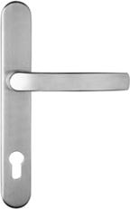 silver door handle