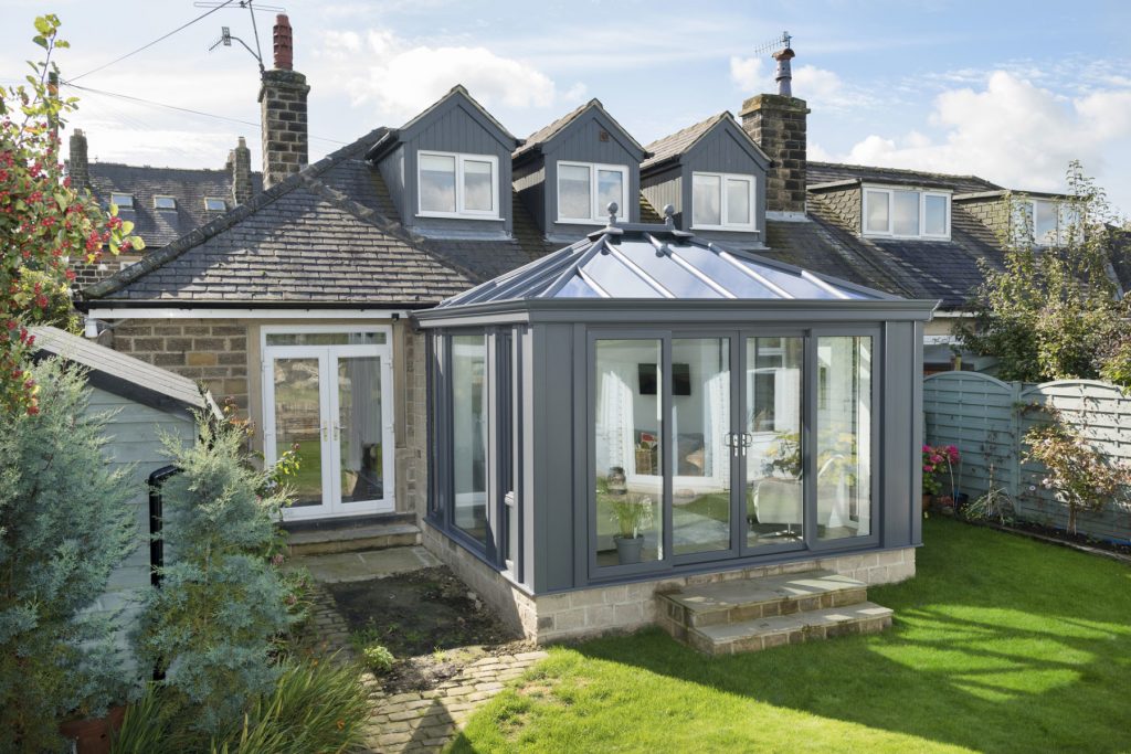 grey aluminium conservatory