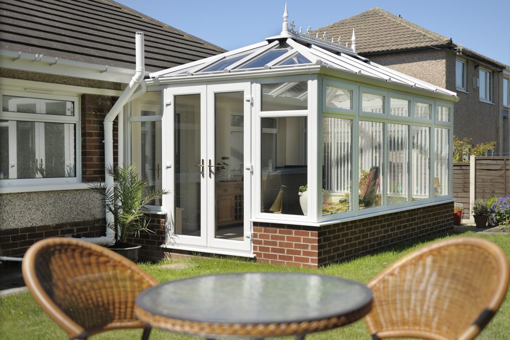 classic white upvc conservatory