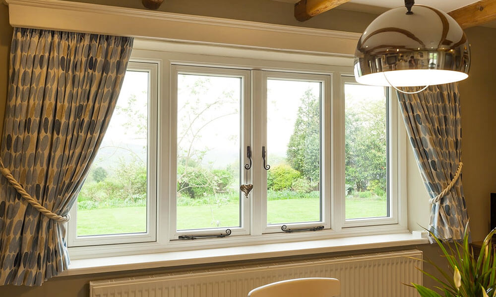 Interior view of a white Residence 9 window