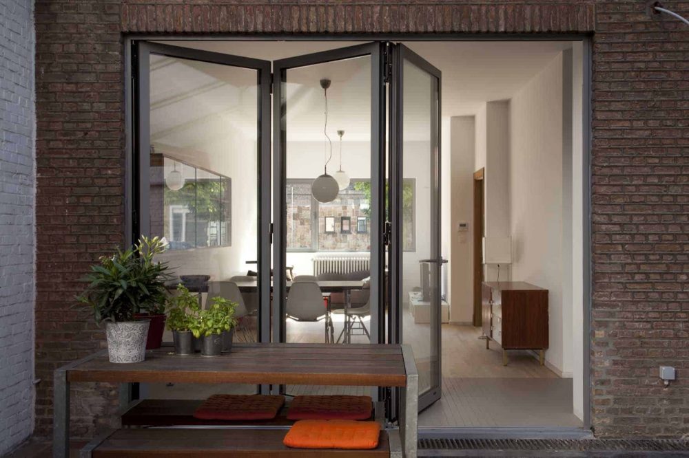Grey bifold interior doors