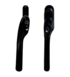 black window handles