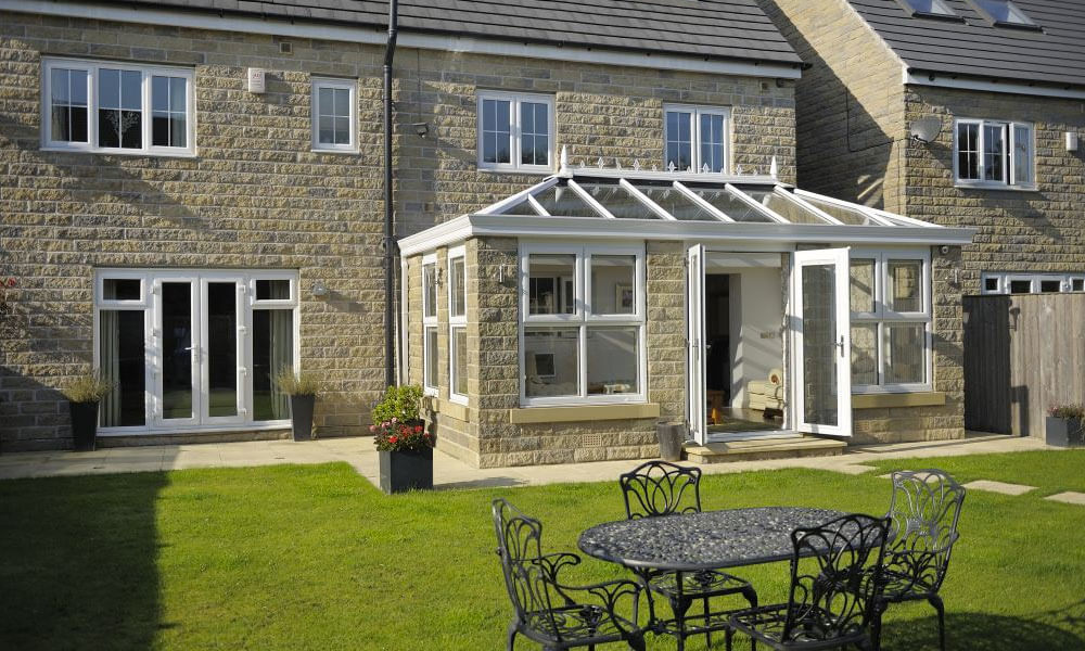 White uPVC orangery