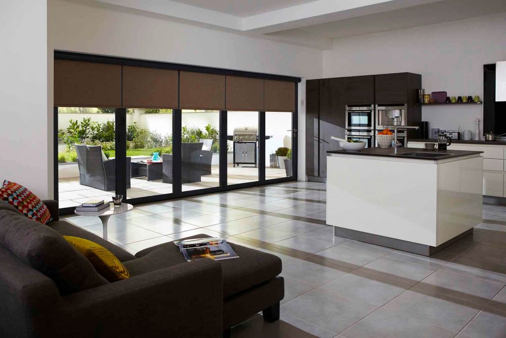 black bifold doors