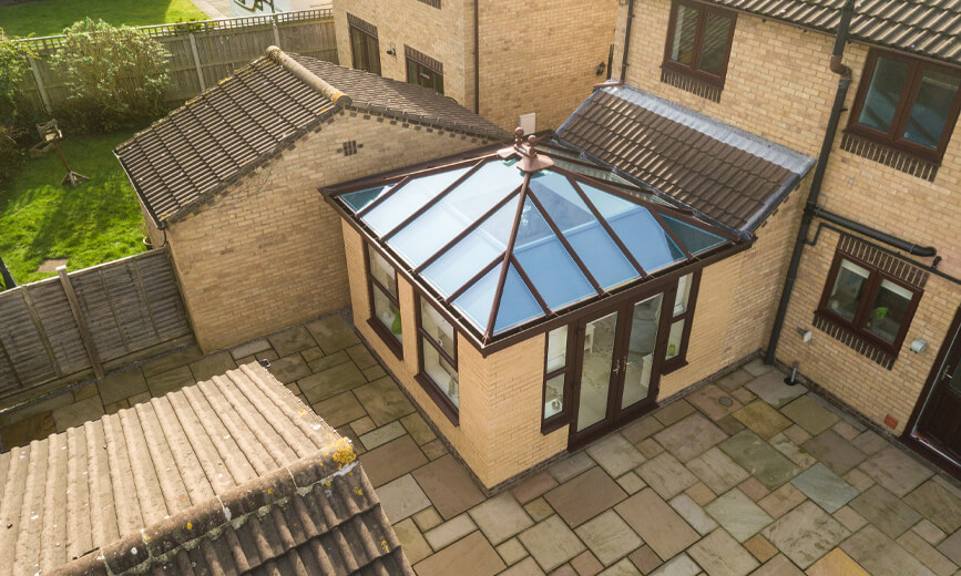 brown upvc orangery