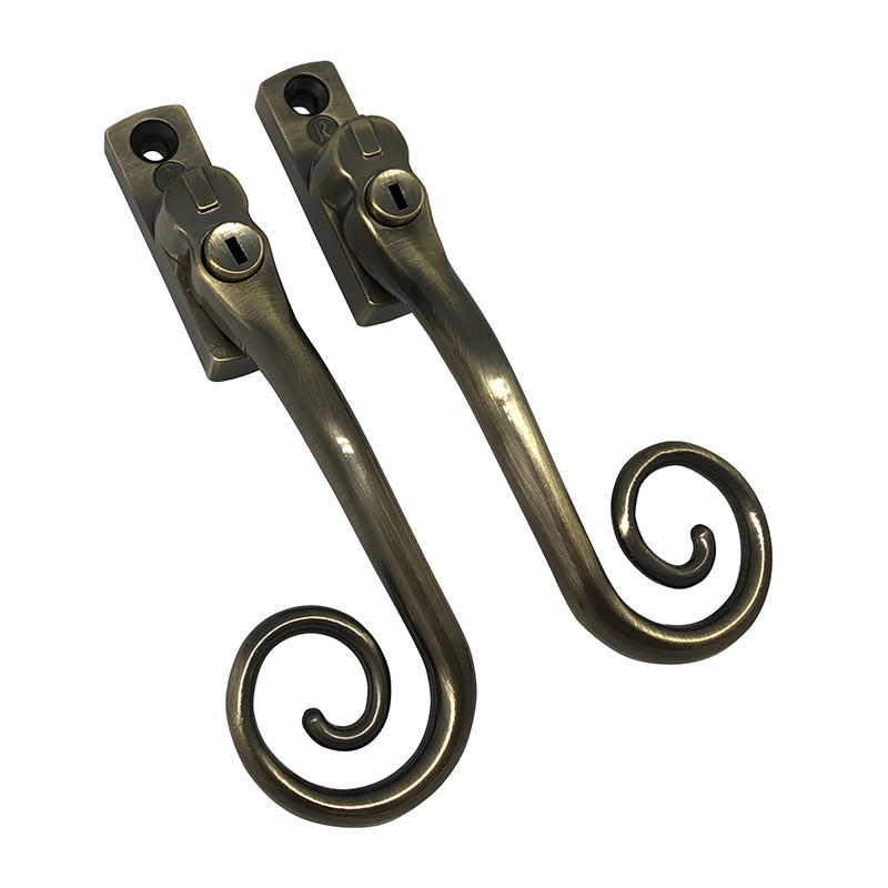 monkey tail handles antique bronze